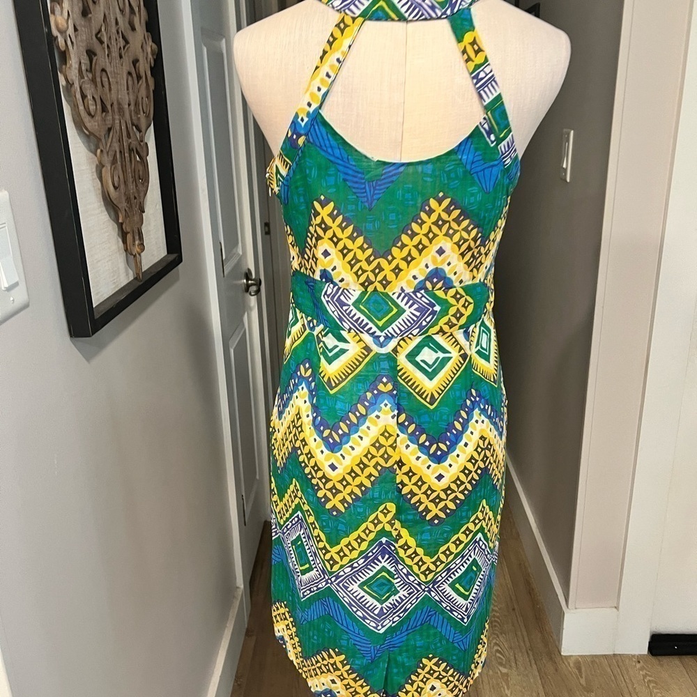 Jade Multicolor And Multi Pattern Sheath Dress Wi… - image 4